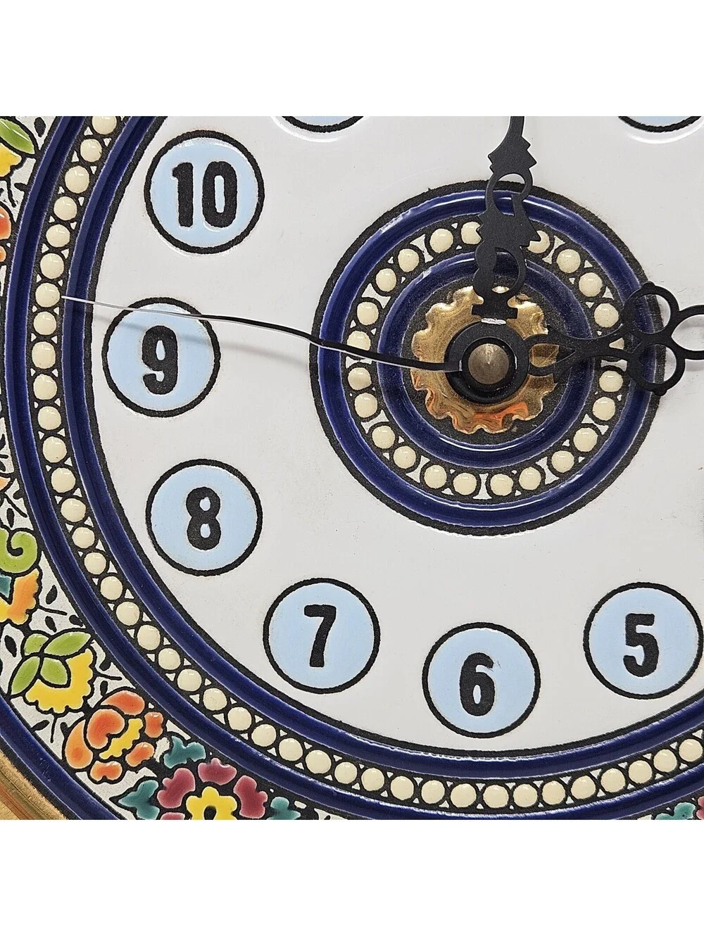 CEARCO Pintado a Mano Con Esmaltes Y ORO de Ley 24K Gold Clock Plate Face Parts